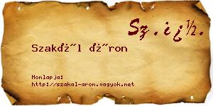 Szakál Áron névjegykártya
