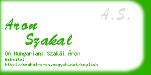 aron szakal business card