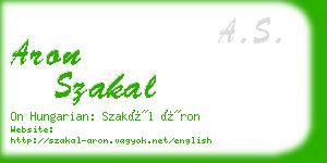 aron szakal business card